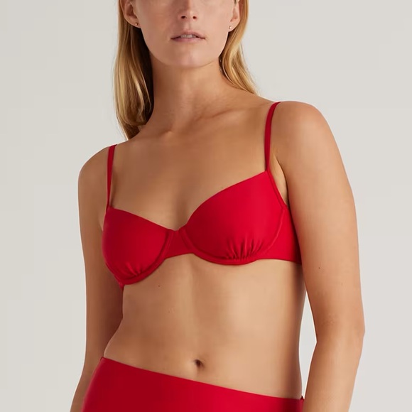 Quince Other - NWT Quince Women's Italian Demi Bikini Top Red Size S, M, L and XL